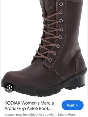 Kodiak Women's Lace-Up Ankle Boot in Dark Brown